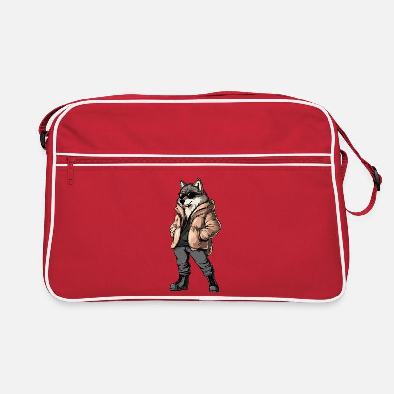 Wolf Cool Winter Retro Tasche