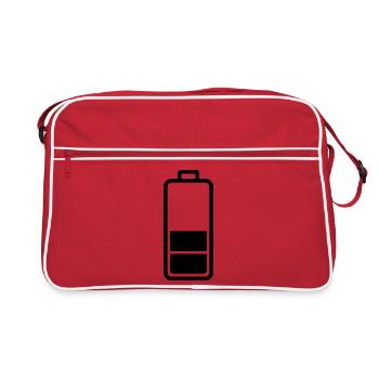 low battery - Retro Bag - red/white - Front