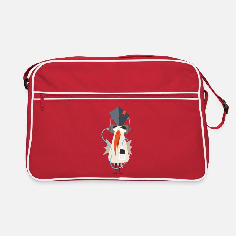 Musik liegt in der Luft - Retro Tasche - Rot/Weiß