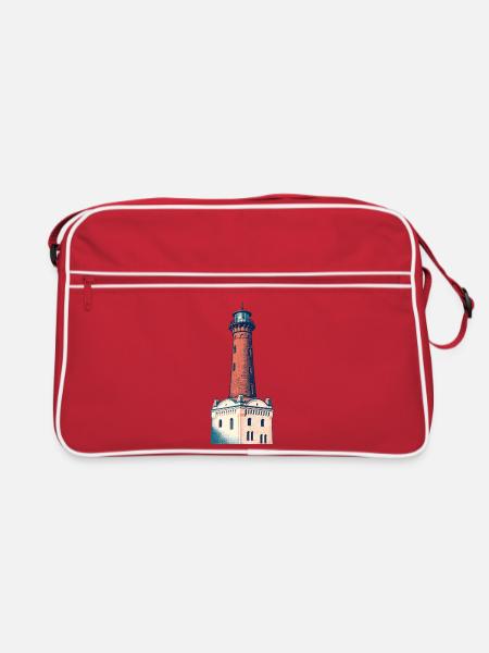 Heliosturm Risograph - Retro Tasche - Rot/Weiß