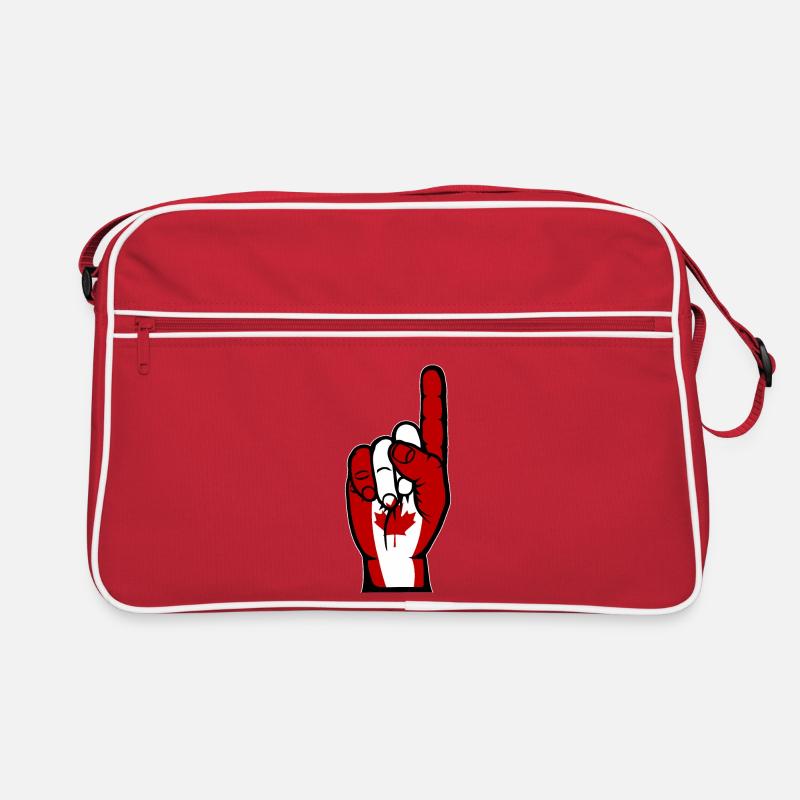 Drapeau du Canada numéro 1 - Sac Retro - rouge/blanc