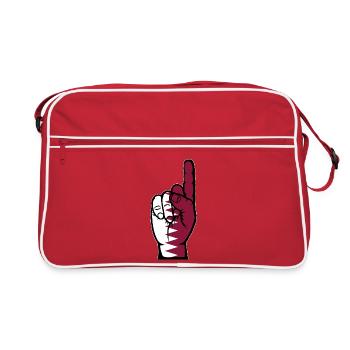 Drapeau du Qatar numéro 1 - Sac Retro - rouge/blanc - Devant