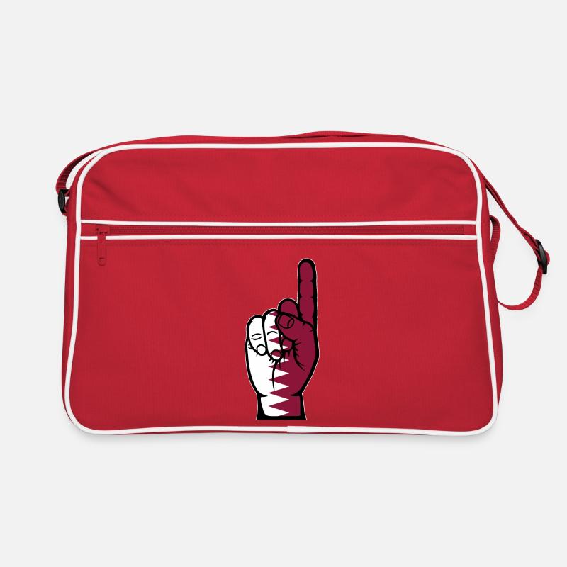 Drapeau du Qatar numéro 1 Sac Retro