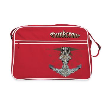 Dunkerque Ancre nautique Bateau à voile été - Sac Retro - rouge/blanc - Devant