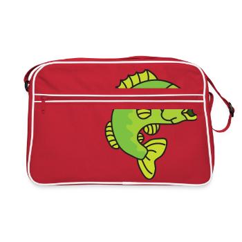 Perch fish - Retro Bag - red/white - Front