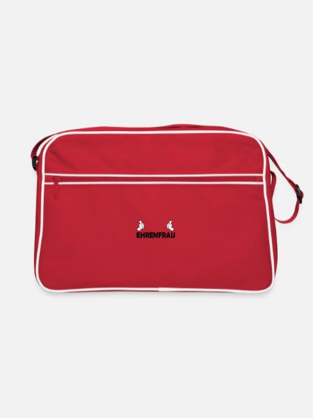 Ehrenfrau - Retro Tasche - Rot/Weiß - Vorne