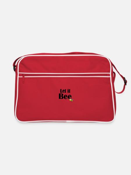 Let it bee - Retro Tasche - Rot/Weiß - Vorne