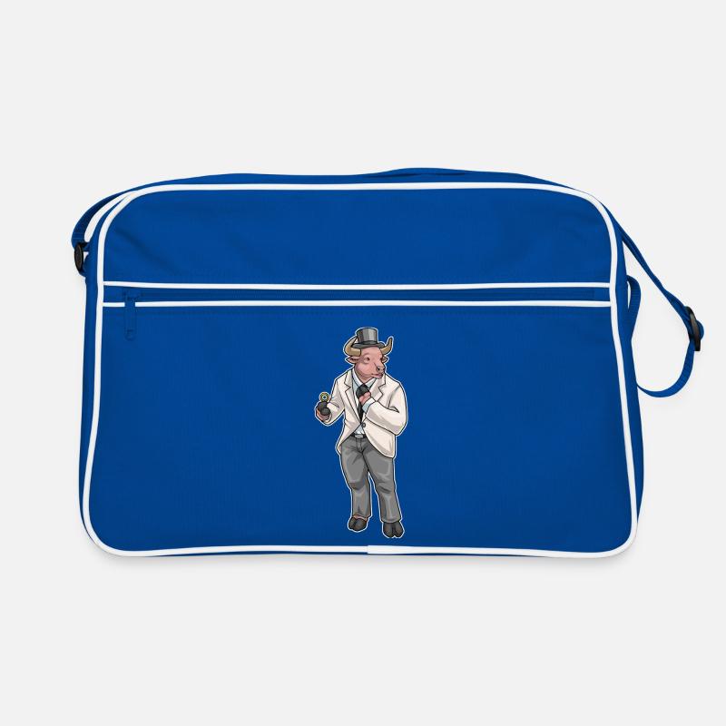 Stier Bräutigam Ehering Hochzeit Retro Tasche