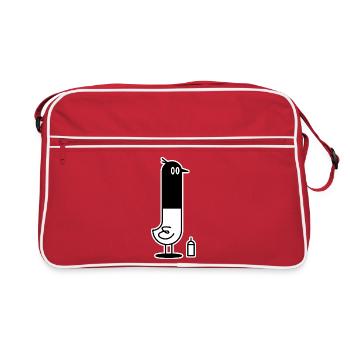 Voyou d’oiseaux - Sac Retro - rouge/blanc - Devant
