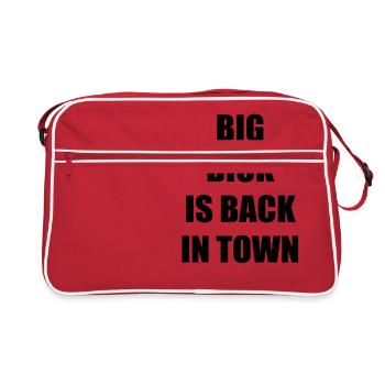 BIG DICK IS BACK IN TOWN - Retro Bag - red/white - Front