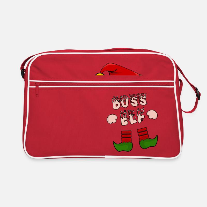 Boss; Chef; Elf; Elfe; Elfe Weihnachts Geschenk Retro Tasche