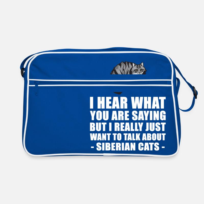 Sibirische Katze nettes Geschenk Retro Tasche