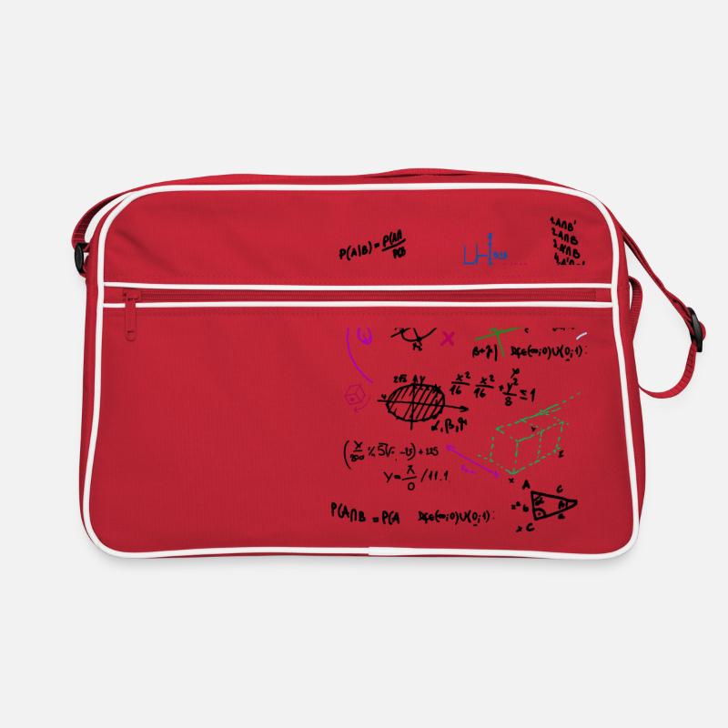 Math complexe tableau mathématique avec des formules - Sac Retro - rouge/blanc