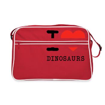J'adore les dinosaures - Sac Retro - rouge/blanc - Devant