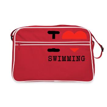 J'aime nager - Sac Retro - rouge/blanc - Devant