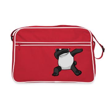Panda Dab - Pandab - panda tamponnant - Sac Retro - rouge/blanc - Devant