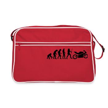The evolution of humanity is the motorcycle - Retro Bag - red/white - Front