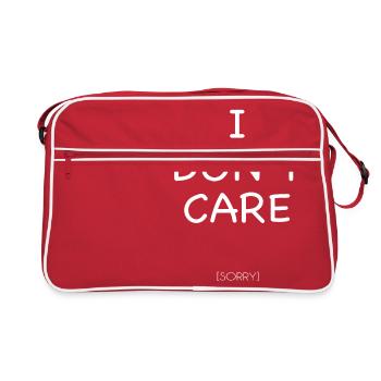 I do not care sorry funny joke arrogant - Retro Bag - red/white - Front