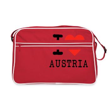 J'adore autriche - Sac Retro - rouge/blanc - Devant