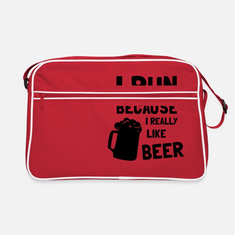Ich laufe, weil ich Bier-Hemd-Trainings-Lauf wirklich mag Retro Tasche