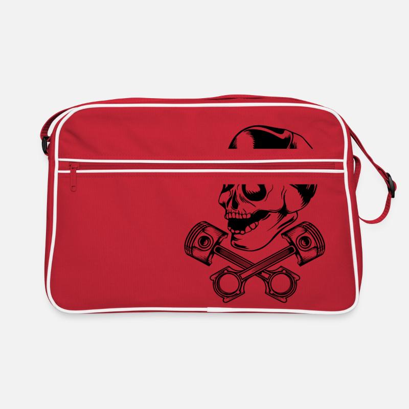 Skull piston piston tête de mort cap Sac Retro