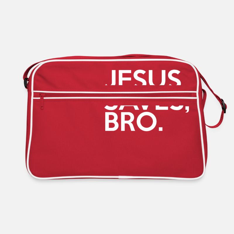 Jesus Saves Bro Retro Tasche