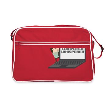 Computer Whisperer - Computer nerd and understander. - Retro Bag - red/white - Front