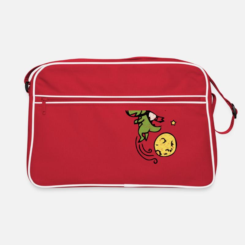 Dinosaurier - Retro Tasche - Rot/Weiß