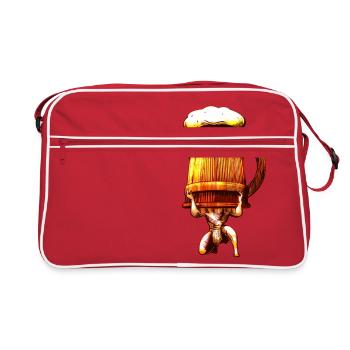 Bier Titan Atlas - Retro Tasche - Rot/Weiß - Vorne