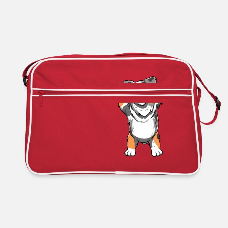 Australian Shepherd Dog Dab Dance Dabbing Geschenk Retro Tasche