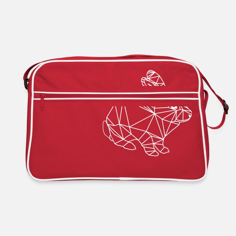 low poly Hase Retro Tasche