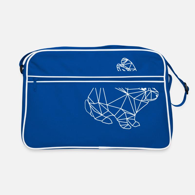 low poly Hase Retro Tasche