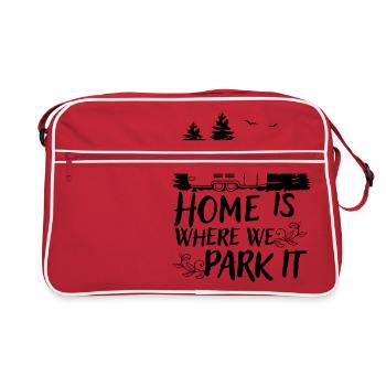 Camper camping camping gift caravan saying - Retro Bag - red/white - Front