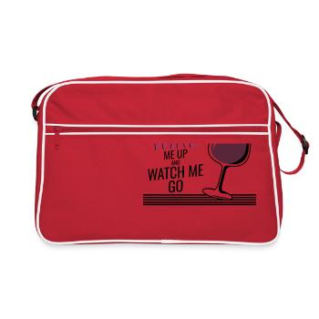 Wine - Wine Me Up and Watch Me Go - Gift - Retro Bag - red/white - Front