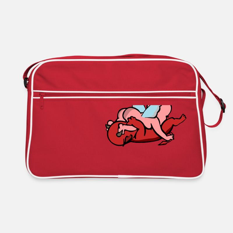 Playing angels and devils hug my hug Retro Bag