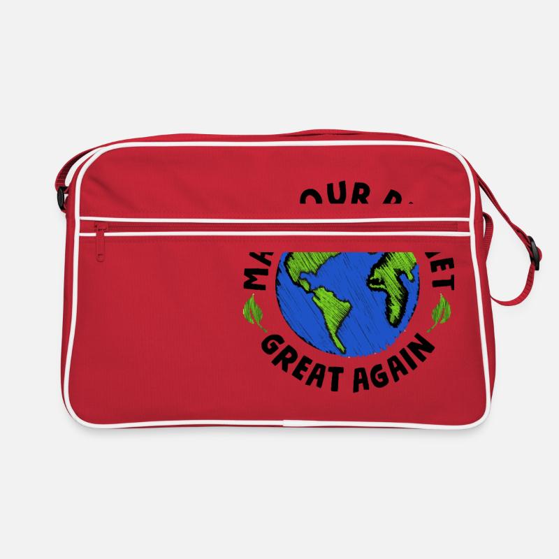make our planet great again Retro Tasche