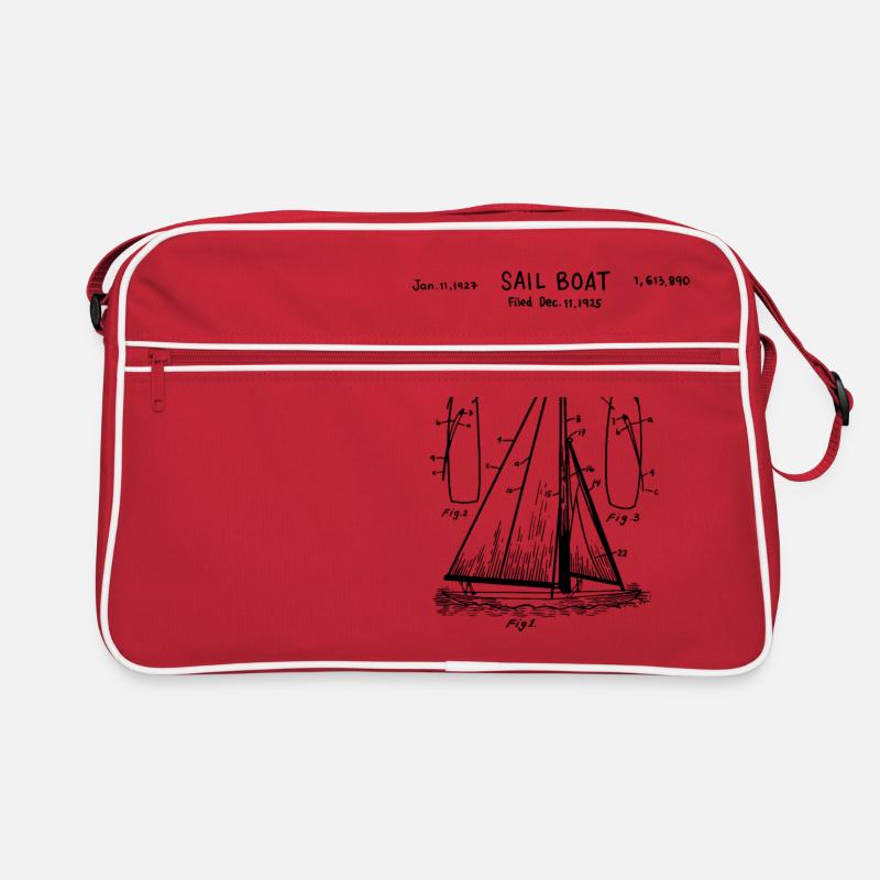 Segeln, Segelboot, Segler Skipper Geschenk Retro Tasche