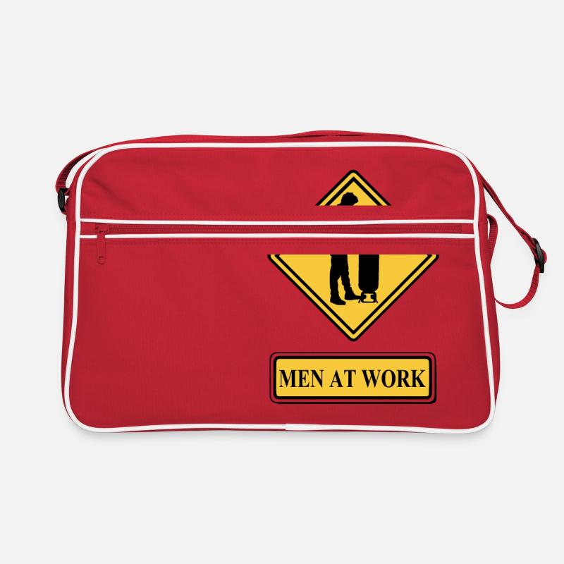 Men at work gift idea men doing housework ironing Retro Bag