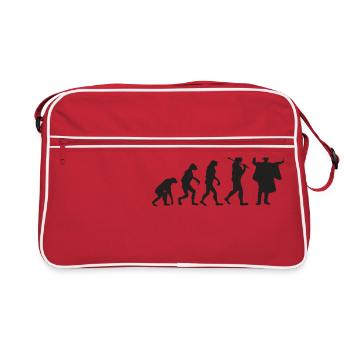 Abschlussfeier - Evolution - Geschenk - Retro Tasche - Rot/Weiß - Vorne