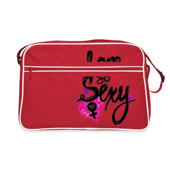 Je suis tellement sexy - Sac Retro - rouge/blanc - Devant