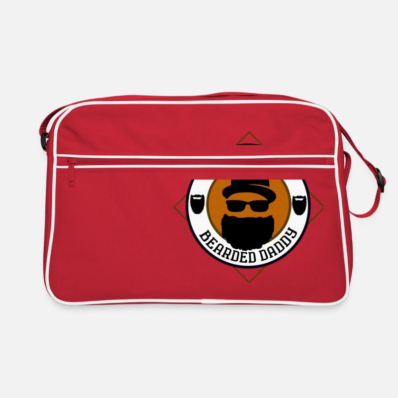Stolzer bärtiger Vati Retro Tasche