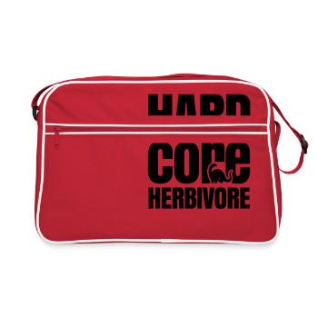 Hardcor e Herbivore, Pflanzenfresser, Dino, - Sac Retro - rouge/blanc - Devant