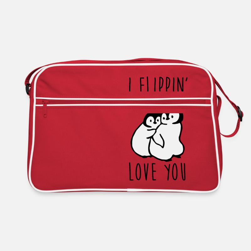 I Flippin Love You - Penguin Retro Tasche