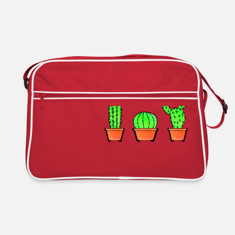 Trois types de cactus aquarelle cactus Sac Retro