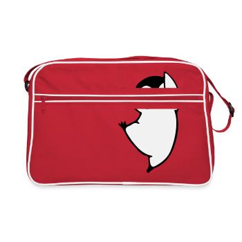 Dabbing Penguin - Pingouin Animal - Sac Retro - rouge/blanc - Devant
