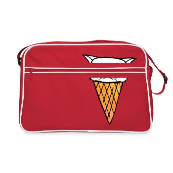Cat icecream - Retro Bag - red/white - Front