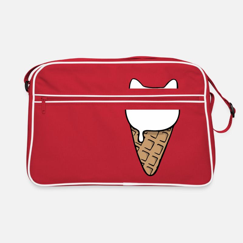 Crème glacée de chat mignon Sac Retro