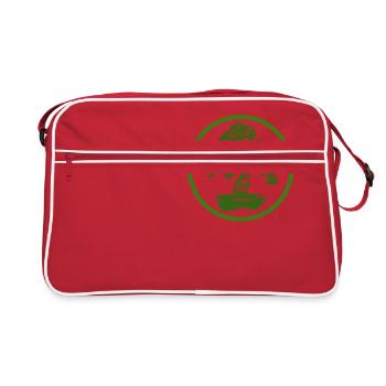 Bonsaï vert Zen Japon art japonais arbre - Sac Retro - rouge/blanc - Devant