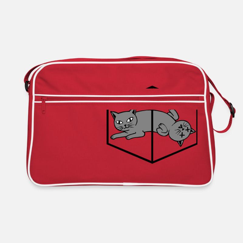 Schroedingers Cat Schrödingers Chat Physique - Sac Retro - rouge/blanc