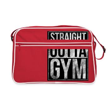 Conception de remise en forme - Straight Outta Gym - Sac Retro - rouge/blanc - Devant